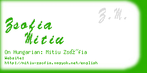 zsofia mitiu business card